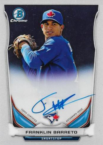 2014 Bowman Chrome Franklin Barreto Autograph