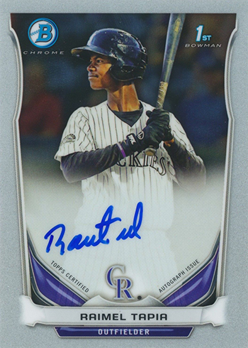 2014 Bowman Chrome Raimel Tapia Autograph