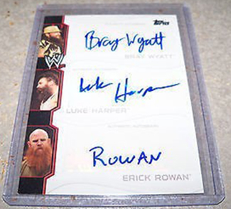 2014 Topps WWE Triple Autograph Wyatt Family