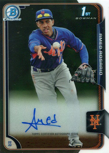 2015 Bowman Chrome Amed Rosario Autograph