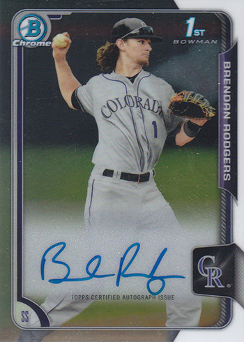 2015 Bowman Chrome Draft Brendan Rodgers Autograph