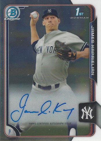 2015 Bowman Chrome Draft James Kaprielian Autograph