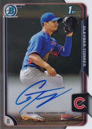 2015 Bowman Chrome Gleyber Torres Autograph