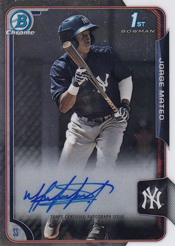 2015 Bowman Chrome Jorge Mateo Autograph