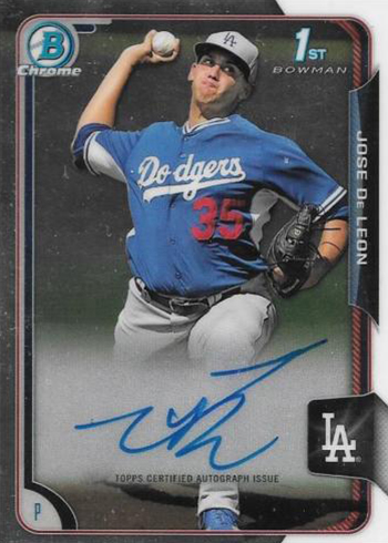 2015 Bowman Chrome Jose De Leon Autograph