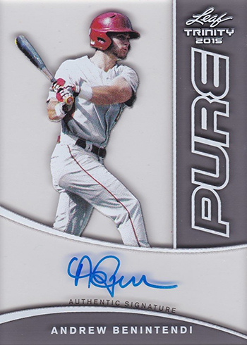 2015 Leaf Trinity Pure Charcoal Andrew Benintendi