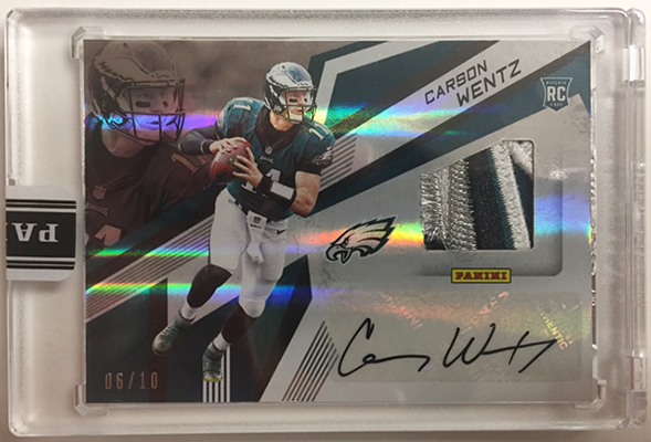 2017 Panini Super Bowl Private Signings Carson Wentz Auto Patch