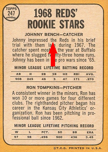 1967 1968 ROOKIE STARS Nolan Ryan. Rod Carew. Johnny Bench. 