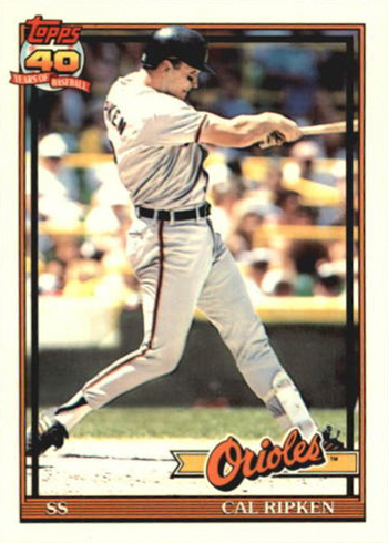 1991 Topps Tiffany Cal Ripken