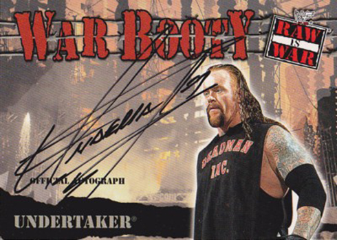2001 Fleer WWE Raw Is War War Booty Autographs Undertaker