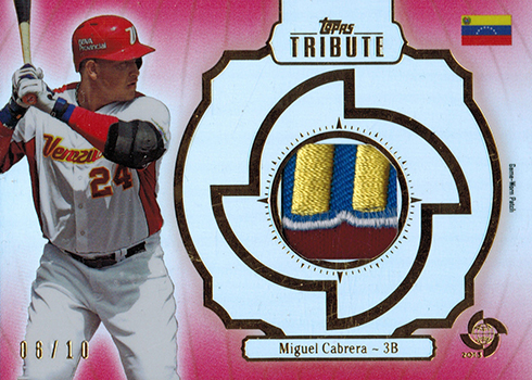 2013 Topps Tribute World Baseball Classic Miguel Cabrera Patch