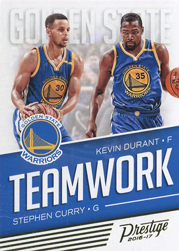 2016-17 Panini Prestige Basketball Teamwork Stephen Curry Kevin Durant