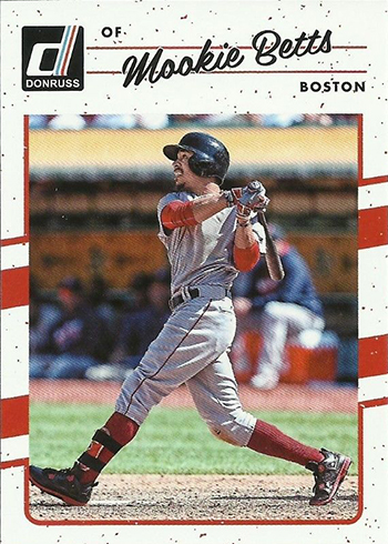 2017 Donruss Baseball #59 Mookie Betts SP NM 59B Back of Jersey Short Print,  in 2023