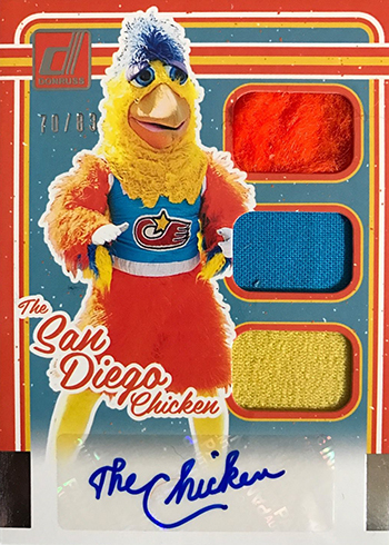 2017 Donruss Baseball San Diego Chicken Autograph