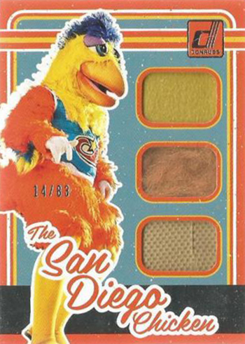 2017 Donruss Baseball San Diego Chicken Triple Materials