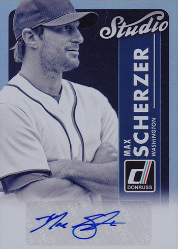 2017 Donruss Baseball Studio Signatures Max Scherzer