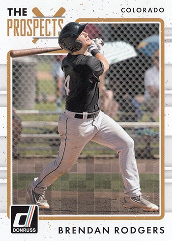 2017 Donruss Baseball The Prospects Brendan Rodgers