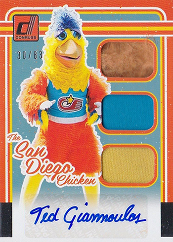 2017 Donruss San Diego Chicken Autographs Ted Giannoulos