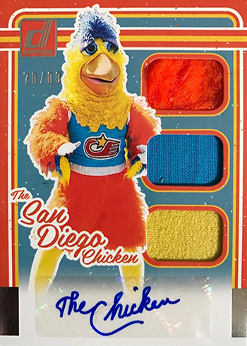 2017 Donruss San Diego Chicken Autographs The Chicken