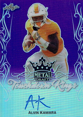 2017 Leaf Metal Draft Football Touchdown Kings Purple