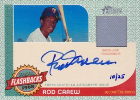 2017 TH Baseball Flashback Autograph Relic Rod Carew