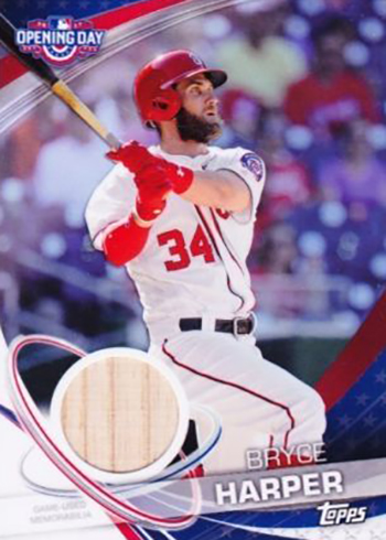 2017 TOD Opening Day Relic Bryce Harper