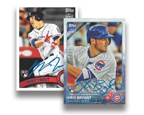 2017 Topps Dual Autograph #'d 2/4 MIKE TROUT KRIS BRYANT Industry Summ –  Boxseat