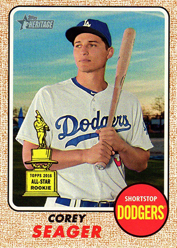 2017 Topps Heritage Bright Yellow Back Corey Seager Front