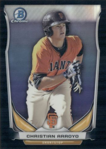 2014 Bowman Chrome Draft Black Refractor Christian Arroyo