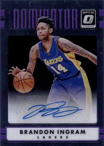 2016-17 Donruss Optic Basketball Rookie Dominator Signatures Brandon Ingram