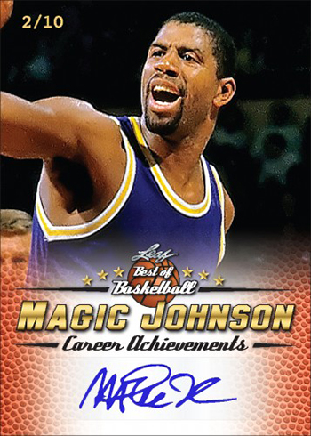 2016-17 Leaf Best of Basketball Magic Johnson Career Acheivements Autograph