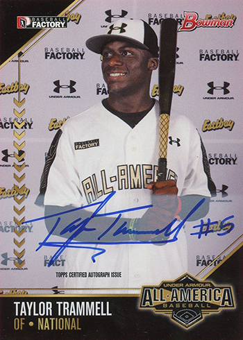 2017 Bowman All-America Game Autographs Taylor Trammell