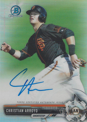 2017 Bowman Chrome Prospect Autographs Refractor Christian Arroyo