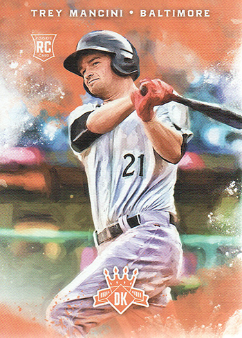 2017 Diamond Kings Trey Mancini Rookie Card