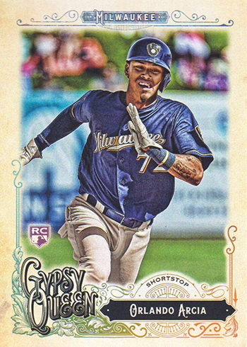  2017 Topps #255 Orlando Arcia RC Brewers Baseball :  Collectibles & Fine Art