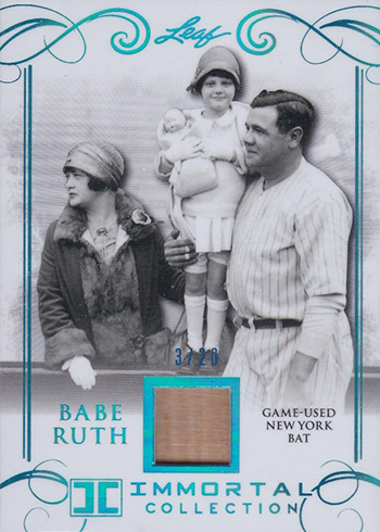 Leaf Babe Ruth Immortal Collection Checklist Details