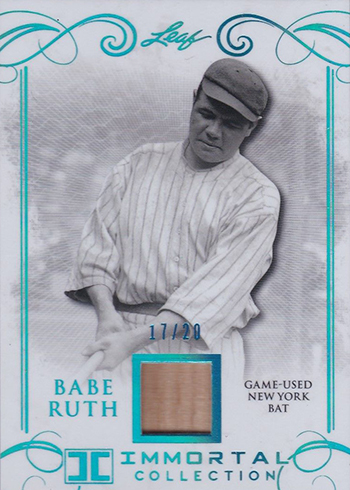 Leaf Babe Ruth Immortal Collection Checklist Details