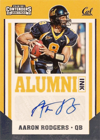 2017 Panini Contenders Draft Picks Alumni Ink Aaron Rodgers SSP