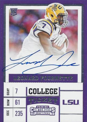 2017 Panini Contenders Draft Picks College Ticket Leonard Fournette