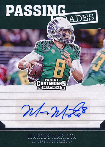 2017 Panini Contenders Draft Picks Passing Grades Signatures Marcus Mariota