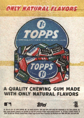 2017 Topps Gypsy Queen Gum Ad Content Back Variation