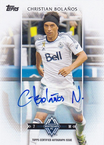 2017 Topps MLS Autographs Christian Bolanos