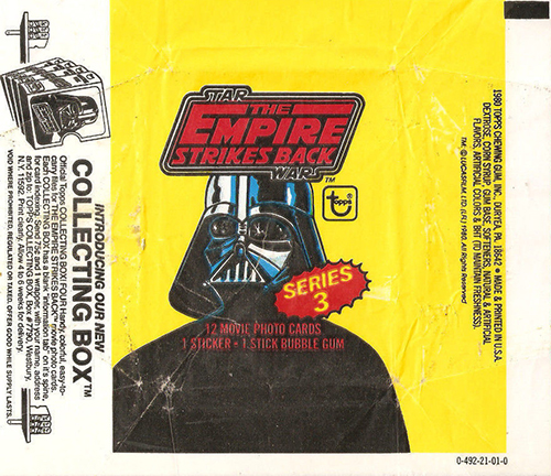 Brilliant colors & graphics 1977 star wars cards wax wrapper Darth Vader 