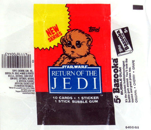 1983 Topps Return of the Jedi Series 2 Wrapper Baby Ewok