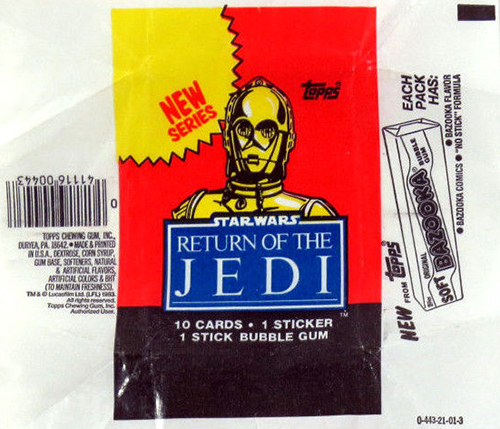 1983 Topps Return of the Jedi Series 2 Wrapper C-3PO
