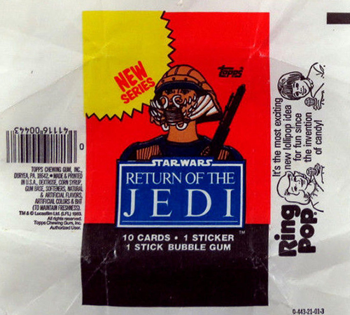 1983 Topps Return of the Jedi Series 2 Wrapper Lando Skiff Guard