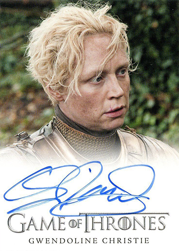 2013 Game of Thrones Season 2 Autographs Gwendoline Christie Full-Bleed