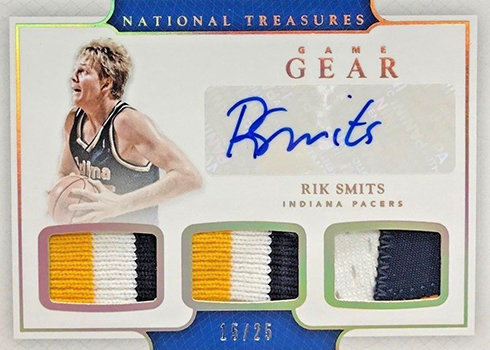 2016-17 Panini National Treasures Basketball Game Gear Triple Autographs Prime Rick Smits
