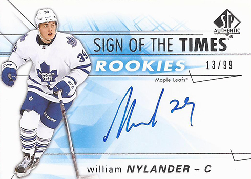 2016-17 SPA Sign of the Times Rookie Autographs William Nylander