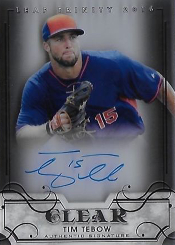 2016 Leaf Trinity Clear Tim Tebow Autograph